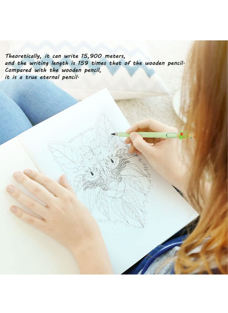 Excefore Inkless Eternal Pencils, 6 Pcs Reusable Inkless Pencil No Sharpen Pencil, Cute Pencil Cups Infinite Pencil, for Writing, Sketch, Drawing, For School Office Supplies  - Image 4