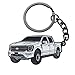 SINLAKUA F150 Keychain for Ford F150 Accessories 2023 F150 Key Chain Fob Cover 2022 Toy Truck Metal KeyRing Accessories White - Image 2