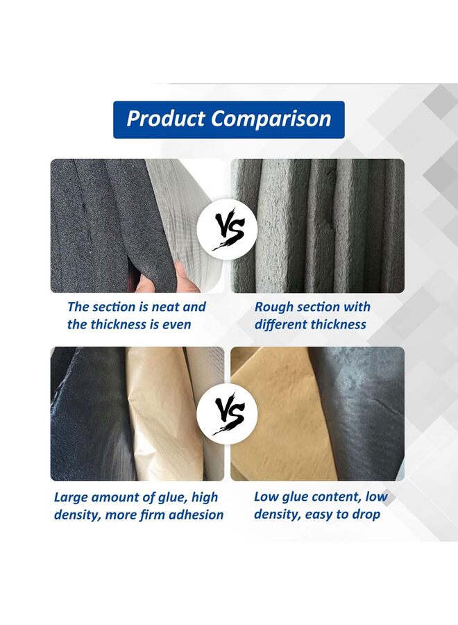 حصيرة عازلة للصوت والحرارة للسيارات، مادة عازلة للصوت والحرارة لغطاء محرك السيارة وسقفها وأبوابها وصندوقها الخلفي - Image 5