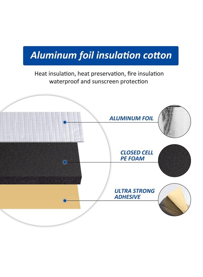 حصيرة عازلة للصوت والحرارة للسيارات، مادة عازلة للصوت والحرارة لغطاء محرك السيارة وسقفها وأبوابها وصندوقها الخلفي - Image 3