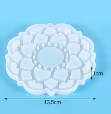 Ditya Crafts Ditya Crafts T Light Holder Lotus Shape Mold for Resin Art Diwali Decoration House Decoration 17 17 1 cm Beautiful Lotus Design  - Image 3