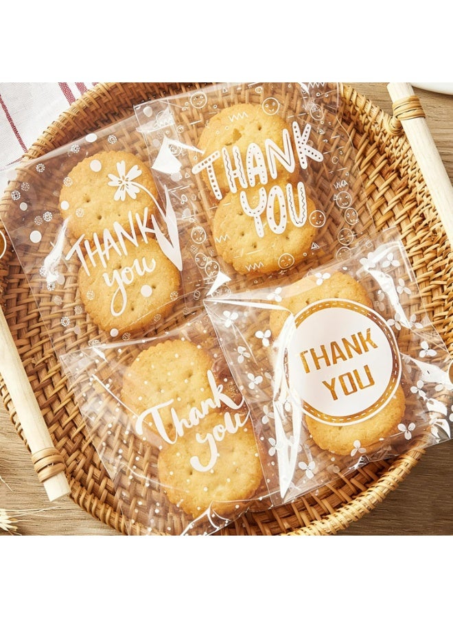 YALONG 200 Piece -Sealing Fortune Cookie Bags, DIY Self Adhesive Plastic Transparent Candy Cookie Gift Bag, Resealable Cookie Snack Cellophane Bags, Plastic Bags for Baking Cookies and Candies (10×10cm) - Image 5