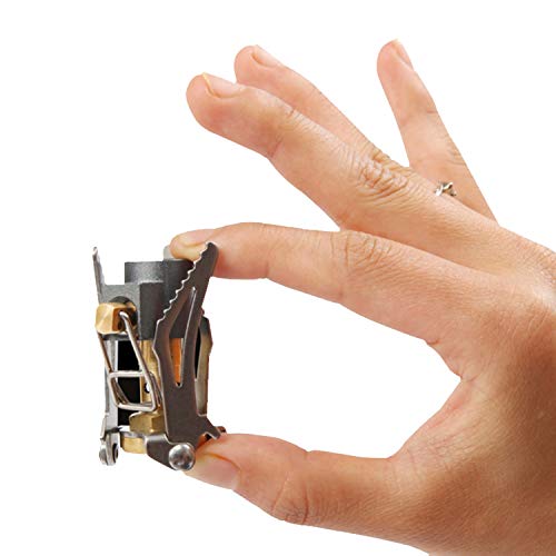 DESERT & FOX Ultralight Mini Camping Stove, 2600W Power Titanium Alloy Automatic Foldable Outdoor Cookware Tool for Picnic, Cookout, Camping, Hiking - Image 1