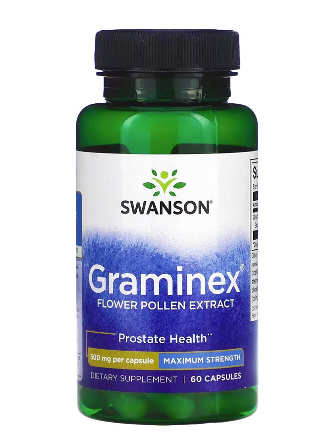 SWANSON Graminex Flower Pollen Extract Maximum Strength 500 mg 60 Capsules