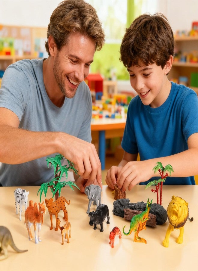 Acshio 50 Pieces Farm Animal Figurines, Realistic Plastic Wild Animal Model Ornaments with Storage Box, Animals Themed Party Supplies Cake Topper, Including Pig, Horse, Cow, Sheep - Image 5