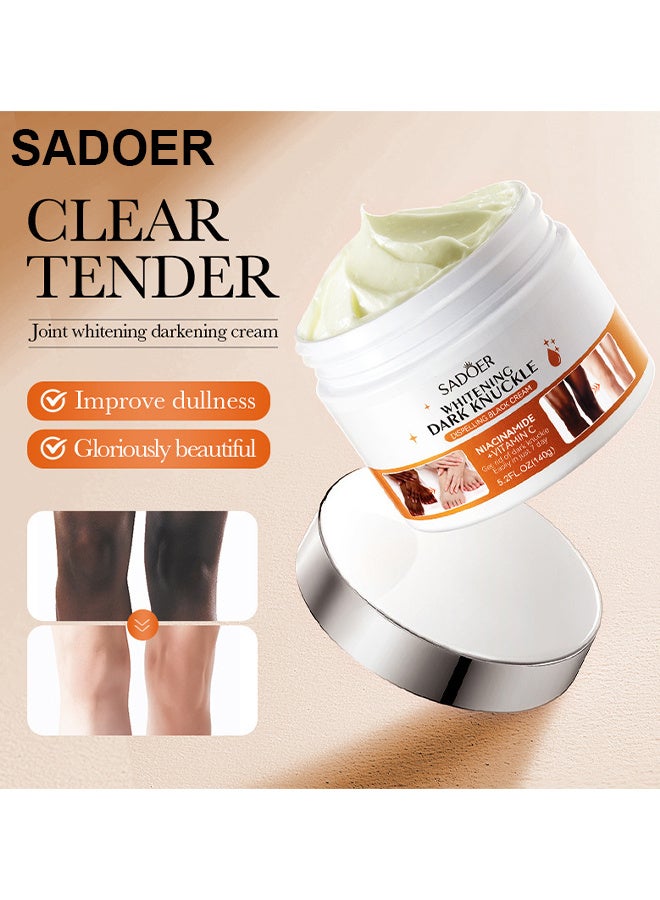 SADOER Dark Knuckle Whitening Cream, Skin Body For Dark Knees And Elbows, Moisturizing Joint Whitening Cream With Niacinamide Vitamin C, Lighten And Repair Melanin, Dark Spot Corrector Remover - Image 3