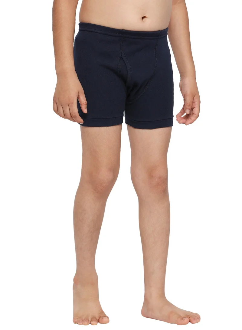 BYC BOY'S COTTON BOXER SHORT BRIEF (PACK OF 3) - NAVY BLUE