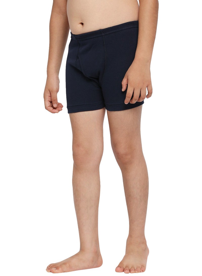 BYC BOY'S COTTON BOXER SHORT BRIEF (PACK OF 3) - NAVY BLUE  - Image 5