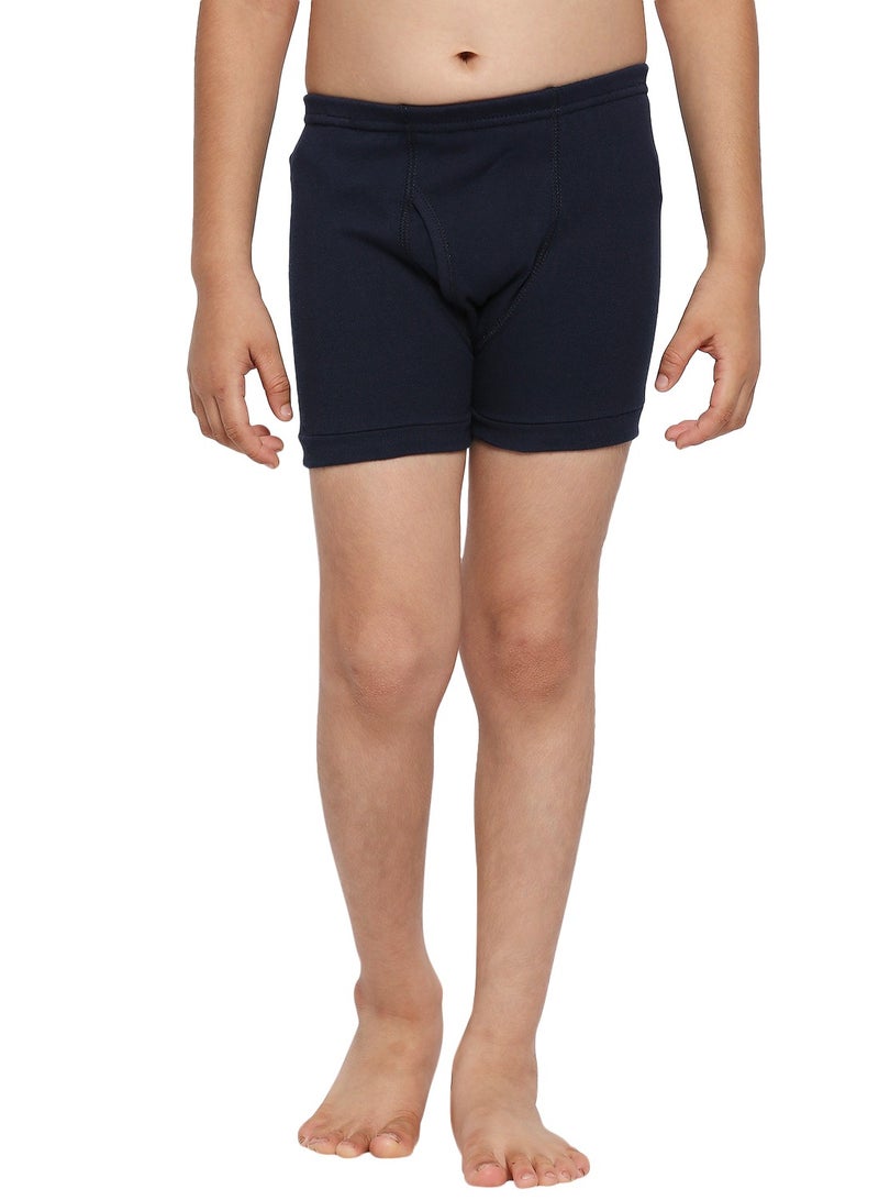 BYC BOY'S COTTON BOXER SHORT BRIEF (PACK OF 3) - NAVY BLUE  - Image 3