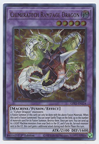 Yugioh Chimeratech Rampage Dragon GFP2EN124 Ultra Rare 1st Edition - Image 1