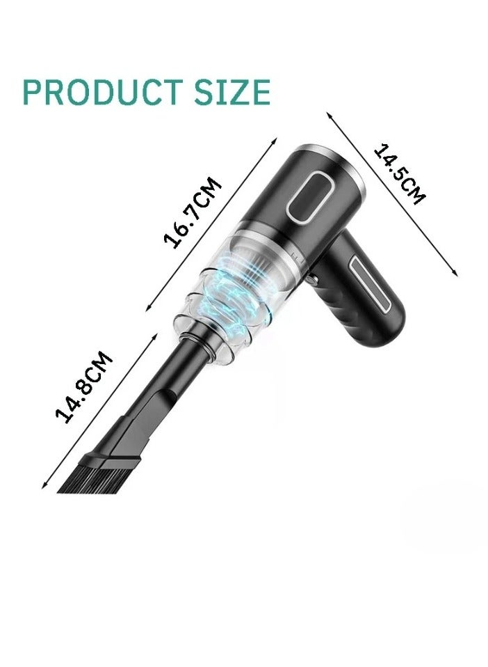 AROAQ Car Vacuum Cleaner, 14500PA Mini Super Handheld Powerful Cordless Vacuum Cleaner, Strong Suction Double Power Motor Multifunctional Wireless Dust Collector For Car Home Interior, (Green) - Image 5