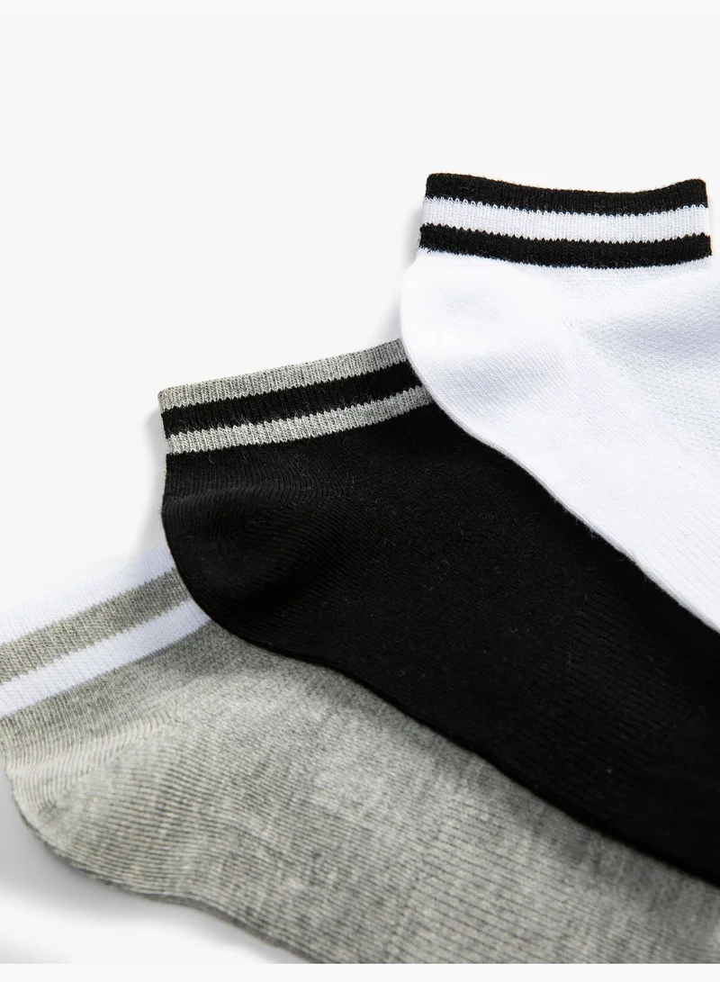 كوتون Strip 3-Pack Bootie Socks Set Multicolor