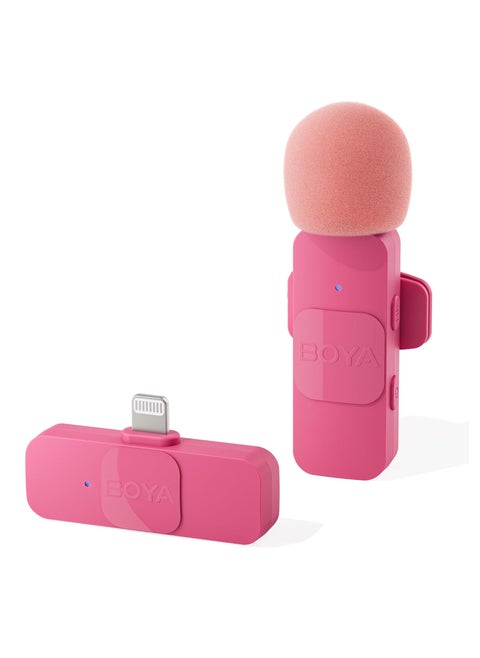 BY-V1 Ultracompact Wireless Microphone System for iOS Devices (2.4 GHz) - Pink