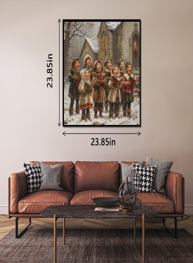 PPuzzling Choir Puzzles 1000 Pieces for Adults, Winter Choir Jigsaw Puzzles, Difficult Snowy Puzzle as Home Wall Art - Image 3