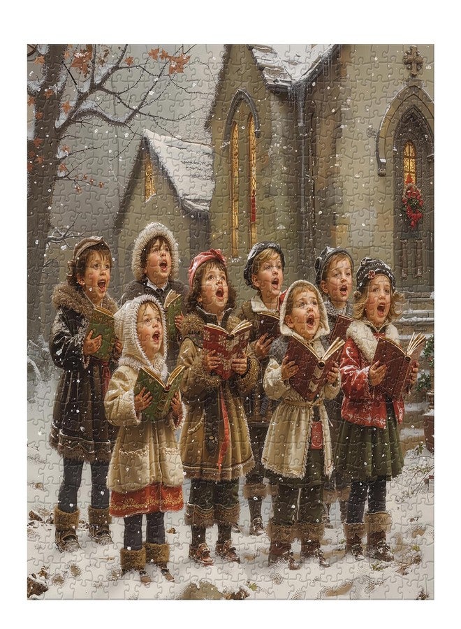 PPuzzling Choir Puzzles 1000 Pieces for Adults, Winter Choir Jigsaw Puzzles, Difficult Snowy Puzzle as Home Wall Art - Image 2