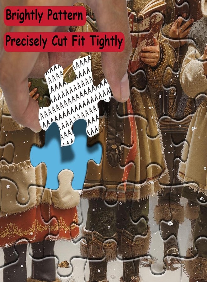 PPuzzling Choir Puzzles 1000 Pieces for Adults, Winter Choir Jigsaw Puzzles, Difficult Snowy Puzzle as Home Wall Art - Image 4