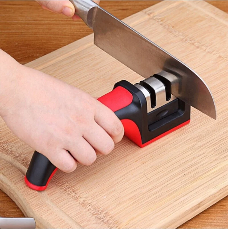 بايسا Professional Knife Sharpening Tool Kitchen Scissors Sharpener 3 Angled Diamond Tip