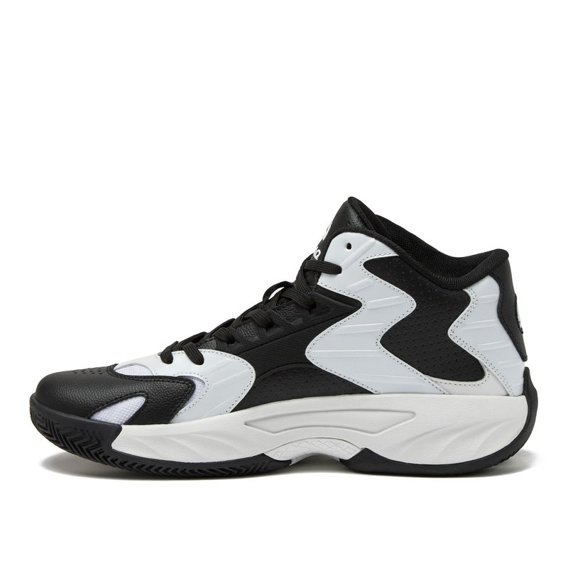 SHAQ Devastator 2.0 High Top Basketball Shoes for Men, Indoor or Outdoor Court Basketball Mens Sneakers - Black, White, Green or Blue Size 8 to 13 - Black/White, 10 Medium - Image 3