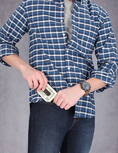 Timberland mens Slim Leather Front Pocket Credit Card Holder Travel Accessory Bi Fold Wallet, Brown (Money Clip) 2, One Size US - Image 4