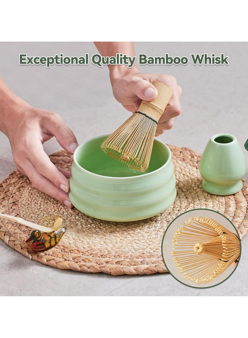 EZGOZ 7-Pieces Matcha Tea Set, Traditional Japanese Handmade Matcha Whisk Kit, Perfect for Tea Ceremony, Gift Giving, and Daily Relaxation-White  - Image 2