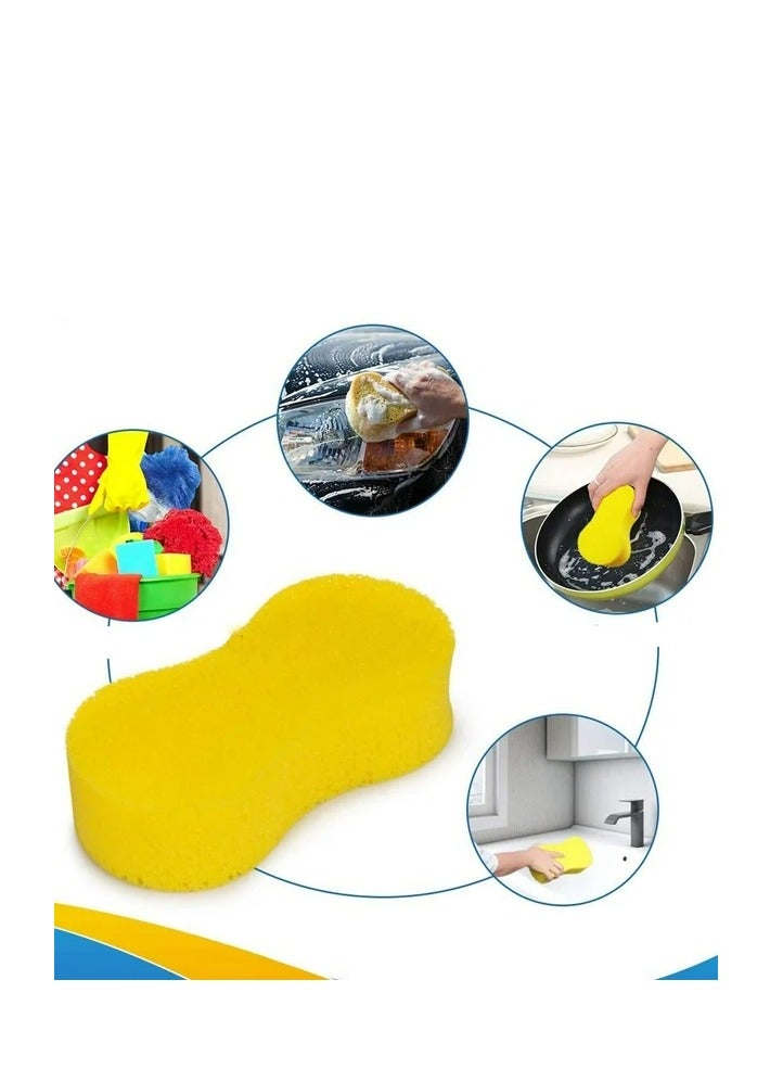 Super absorbent car wash sponge in assorted colors. Ergonomic bone-shaped design for effective cleaning. Ideal for cleaning all types of cars, as well as floors, marble, gas stoves, sinks, and warehouses. Does not scratch paint, durable, and reusable. - Image 5