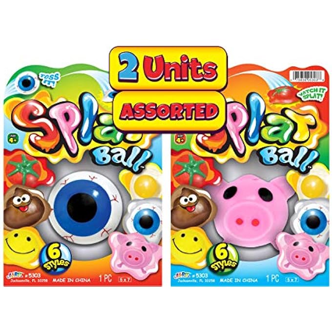 Ja-Ru Splat Balls Sticky & Stretchy (Pack of 2) Styles May Vary. 5303-2slp - Image 3