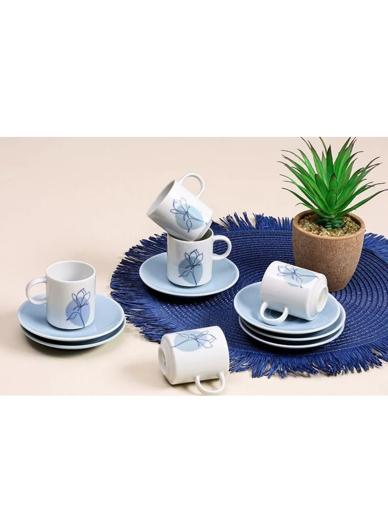 Porland Alyssa Turquoise Coffee Set 12 Pieces