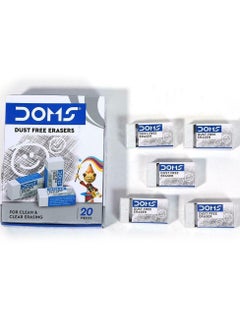 DOMS 20-Piece Dust Free Erasers White  - Image 2