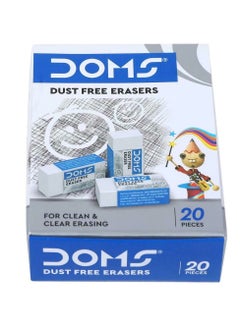 DOMS 20-Piece Dust Free Erasers White  - Image 3