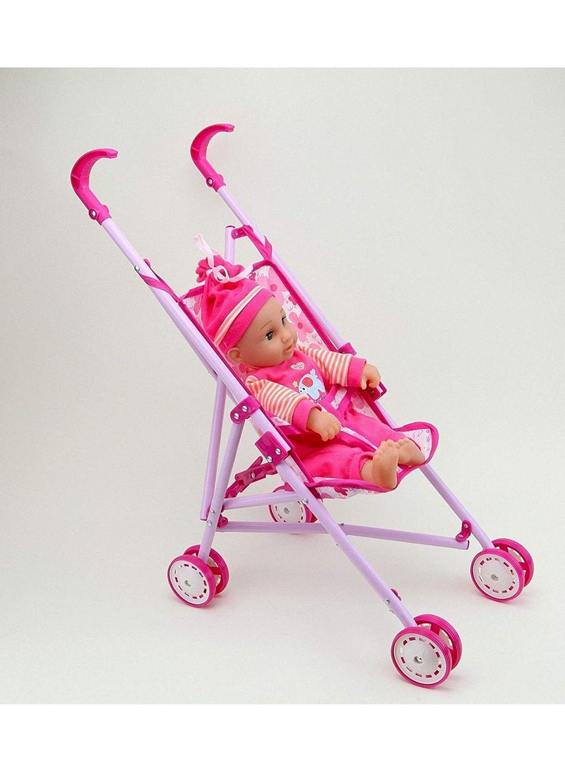 null - Carriage Stroller Trolley Nursery Toy Set With (1 Doll Set) - Image 1