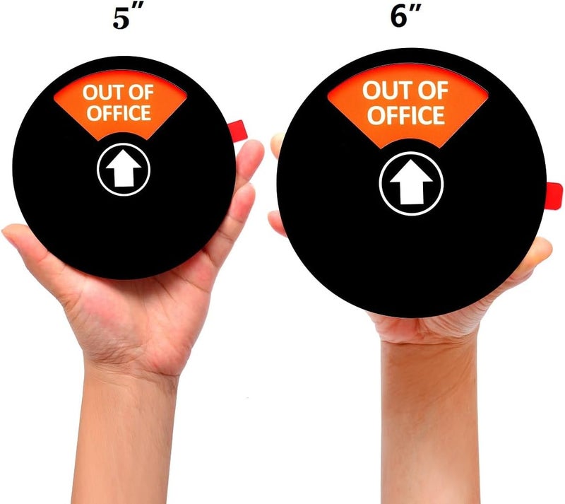 Kichwit Privacy Sign for Office Door, Do Not Disturb Sign, Out of Office, Please Knock, In a Meeting, 6 Inch, Black - Image 2