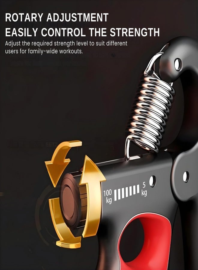 ABR Mall Adjustable Hand Grip Strengthener, 0-60kg, 100kg, 120kg Resistance Range, Digital Counter, Finger Exerciser for Workout - Image 3