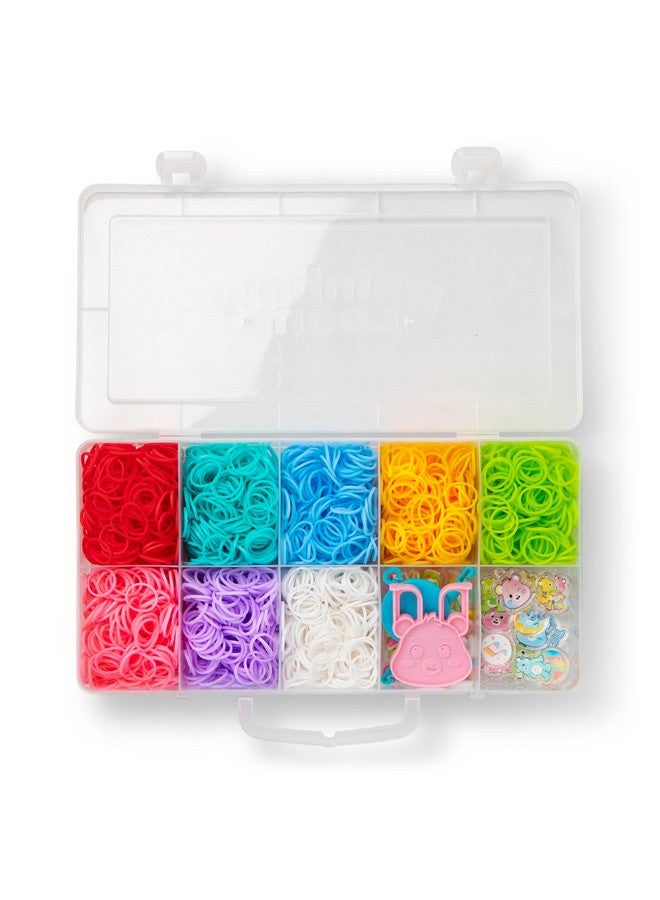 راينبو لووم نول قوس قزح: دببة الرعاية، كيوتييك: المشاركة تعني الرعاية - 16 قطعة، طقم أساور مطاطية اصنعها بنفسك، نول دببة التشجيع الحصري، صناعة المجوهرات، للأطفال من سن 7 سنوات فما فوق - Image 2