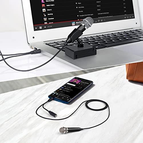 Uniwit Mini Portable Vocal/Instrument Microphone for Voice Video Recording Singing,Vlogging, Podcasting, Tiny Microphone for iPhone Android Phone Computer Latop Notebook Tablet iPad(Black) - Image 4