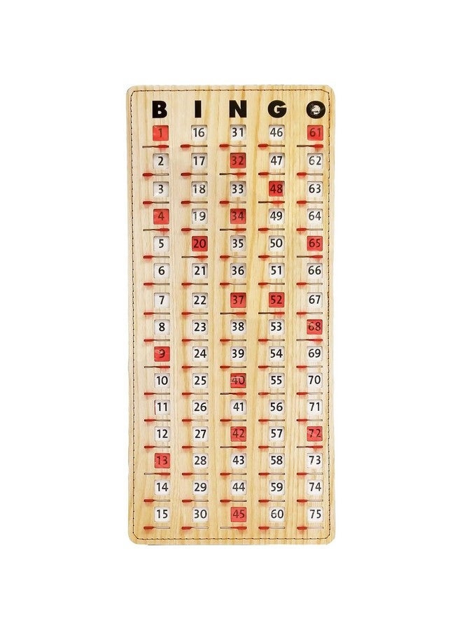 MR CHIPS Jam-Proof Finger Tip Master Bingo Card with Sliding Windows Large Cardboard Calling Cards Tan Style - Image 1