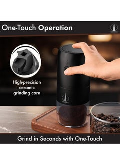OTTAL Portable Electric Coffee Grinder | Adjustable Ceramic Burr, USB Charging, and Easy Clean Design with cleaning brush | Ideal Coffee beans & spice grinder for Home, Office, and Travel  - Image 5