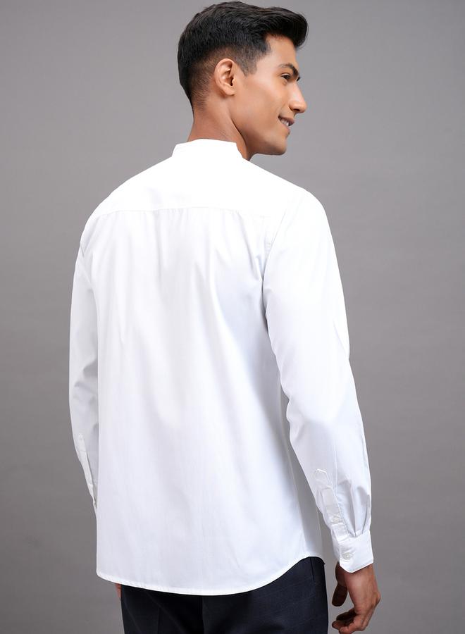 HIGHLANDER Slim Fit Mandarin Collar Shirt with Pocket - Image 3