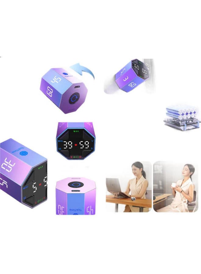 llano Flip Timer, Time Management Learning Tool, Student Visual Countdown Reminder, Timing Device For Fitness, Office, Kitchen, Magnetic Exam Timer, Small Square, Children'S Day Gift - Image 2