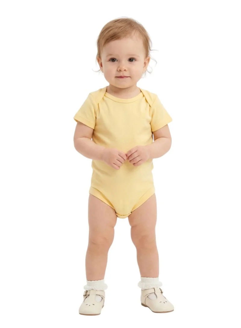 بامبيميسي Baby  Cotton Flowers Bodysuit Short Sleeve  – 5-Piece Newborn Outfit