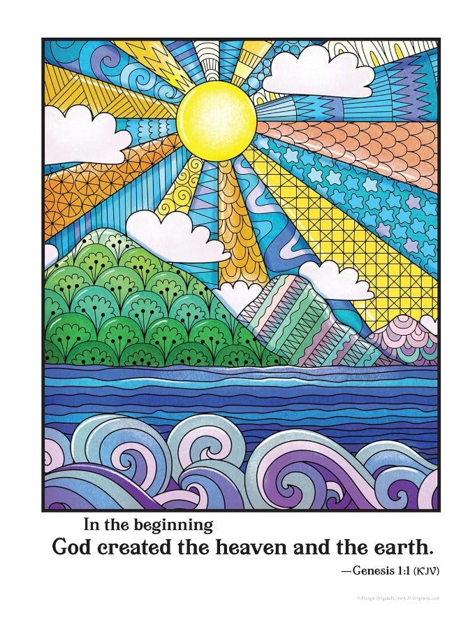 Time to Rejoice Coloring Book: Inspirational Hymns and Bible Verses  - Image 3