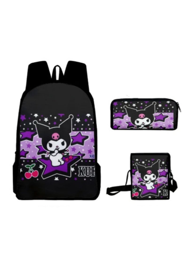 Generic - Cartoon anime backpack for primary and secondary school students, large capacity casual lightweight backpack, cartoon shoulder bag, pencil case, pencil case, and pencil case - Image 1