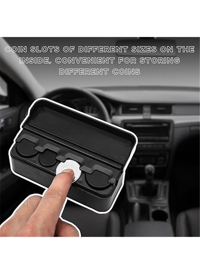 yongsheng Telescopic Dashboard Car Coin Storage Box，Coin Holder for Car, Portable Mini Change Storage Box Compatible with Coins of Different Sizes, Universal Auto Coin Organizer Money Dispenser, Car Accessories for Truck  - Image 5