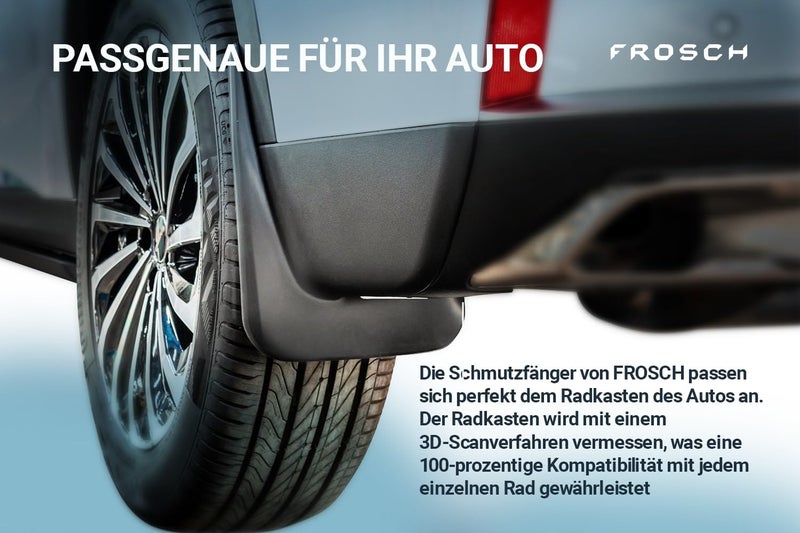 FROSCH EXP.NLF.41.29.F13 Precise Rubber Mud Flaps Splash Guard Front Mudguard for Renault Duster, Year: 12-15, 15-2 Parts with Attachment, Black - Image 3