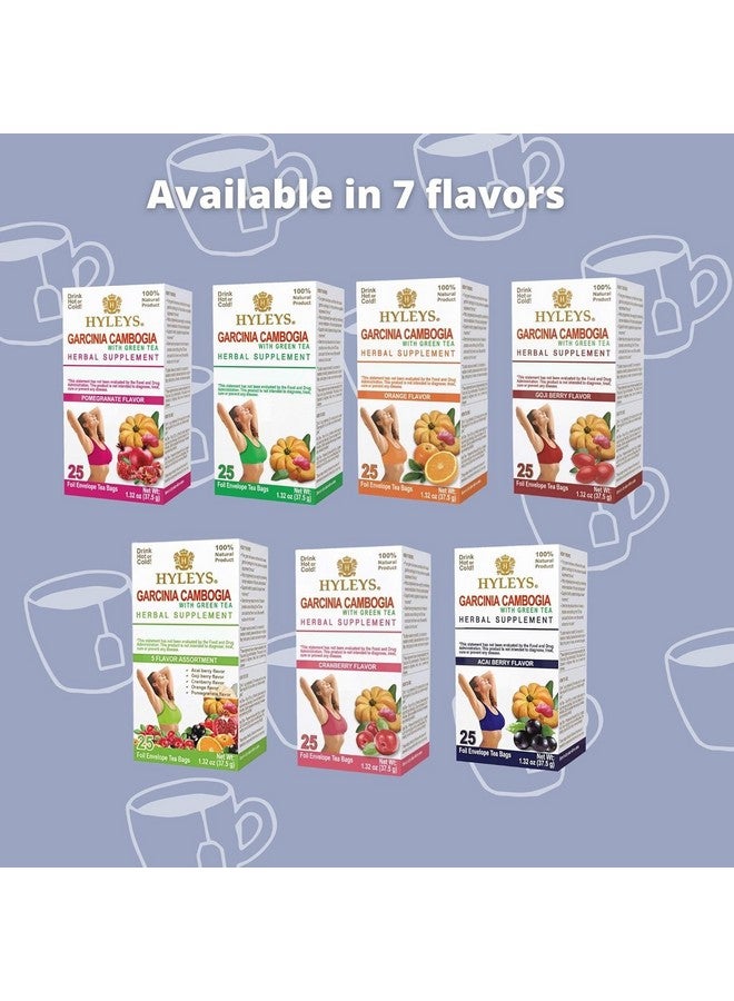 HYLEYS Tea Garcinia Cambogia Green Tea 5 Flavors Assortment - 25 Tea Bags - Image 3