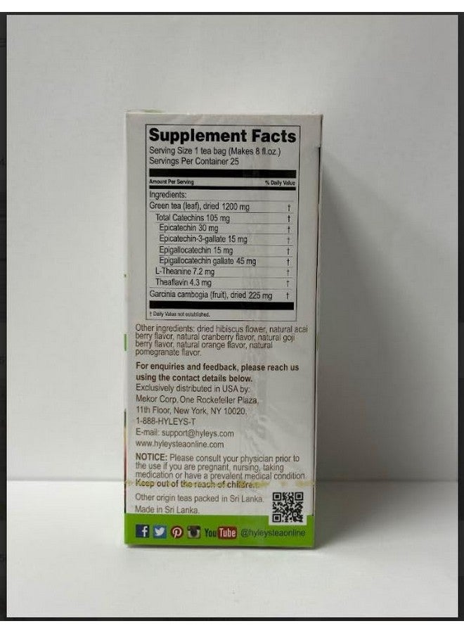 HYLEYS Tea Garcinia Cambogia Green Tea 5 Flavors Assortment - 25 Tea Bags - Image 5