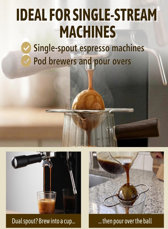 Piticco 2 Pack Stainless Steel Espresso Cooling Ball, Large & XL Metal Iced Coffee Balls with Tongs, Holder & Freezer Case, Espresso Ball Chiller, Coffee Lover Gift - Image 5