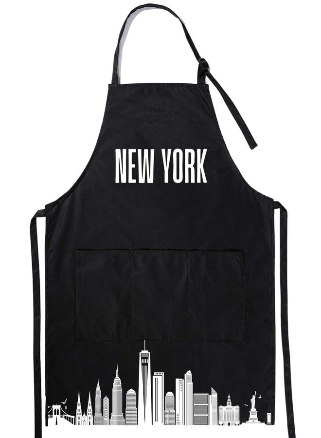 InnoBeta New York City Skyline Apron, Unisex Adult, Kitchen Apron with Pockets and Adjustable Neck Strap - Image 1