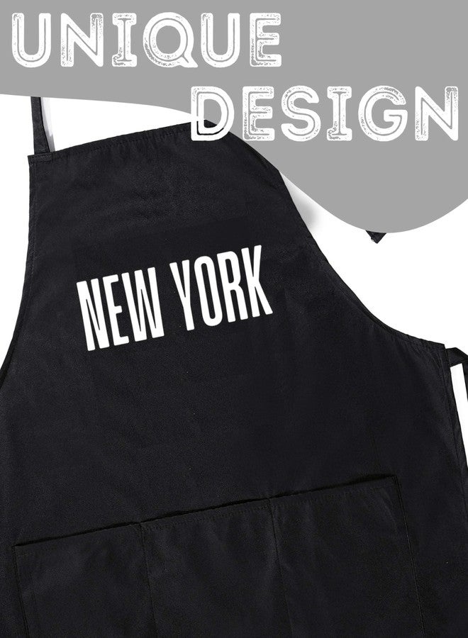 InnoBeta New York City Skyline Apron, Unisex Adult, Kitchen Apron with Pockets and Adjustable Neck Strap - Image 2