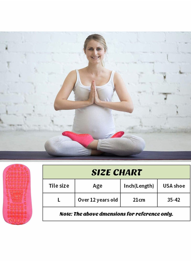 Nariele 12 Pairs Non Slip Yoga Socks with Grips Women Anti-Skid Socks Sticky Grippers Socks for Pilates Ballet Barre Yoga, Multi Color - Image 1