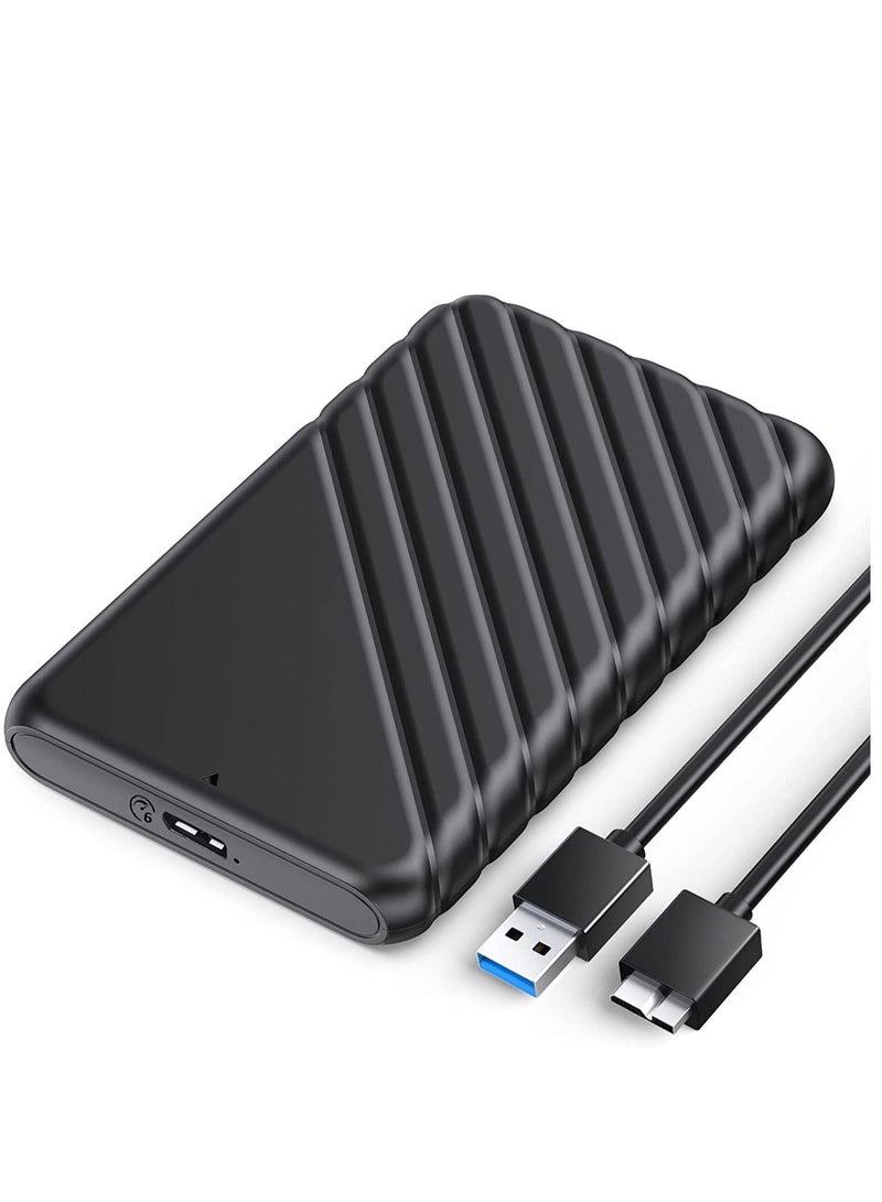 SYOSI علبة محرك أقراص صلبة خارجية مقاس 2.5 بوصة من نوع SSD بمنفذ USB 3.0 إلى SATA3 مقاس 7 مم و9.5 مم من نوع SATA HDD SSD مع أداة UAS - Image 1